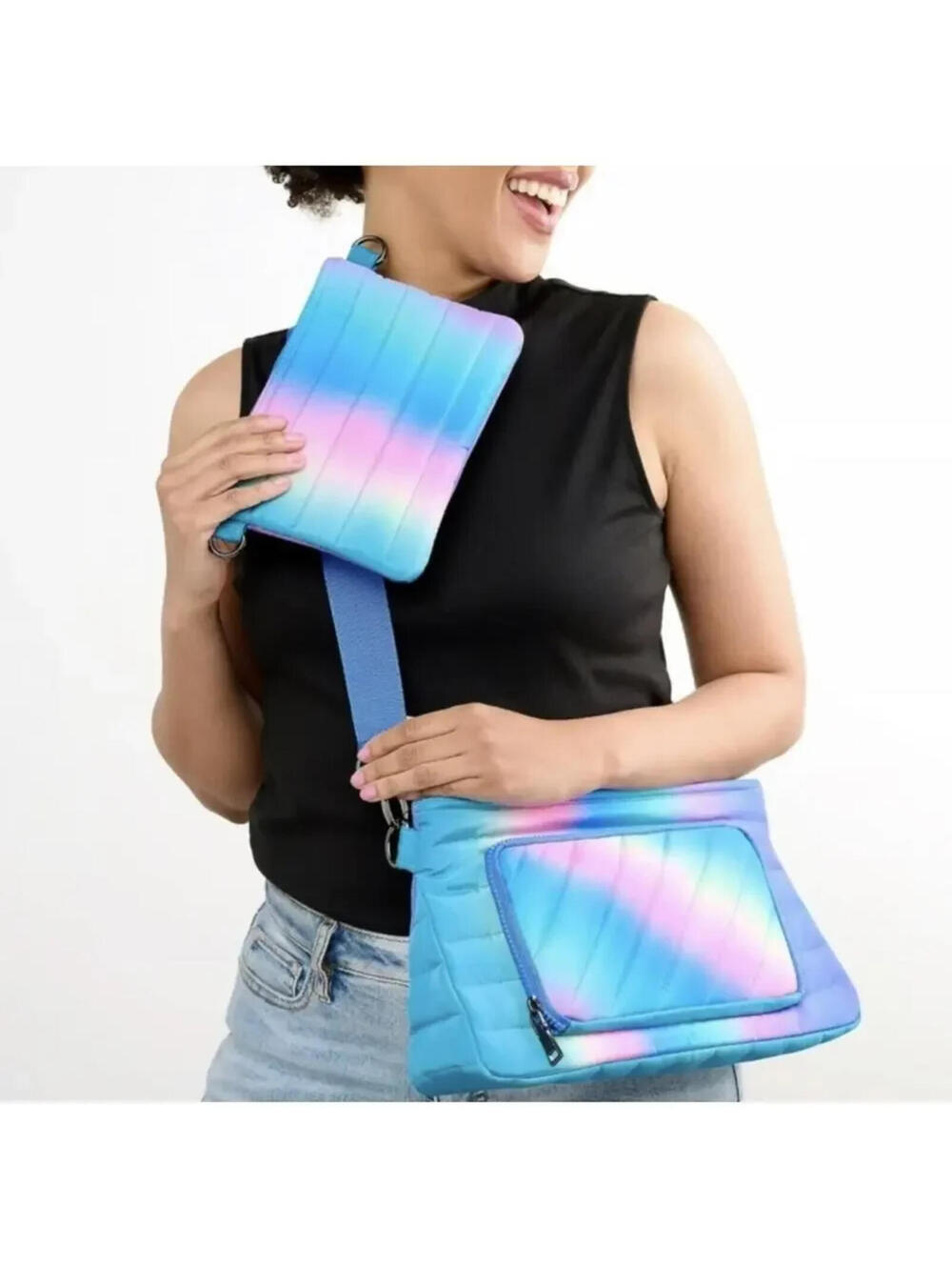 NWT Think Royln Women's Blue Lagoon Ombre/Crossbody Bag